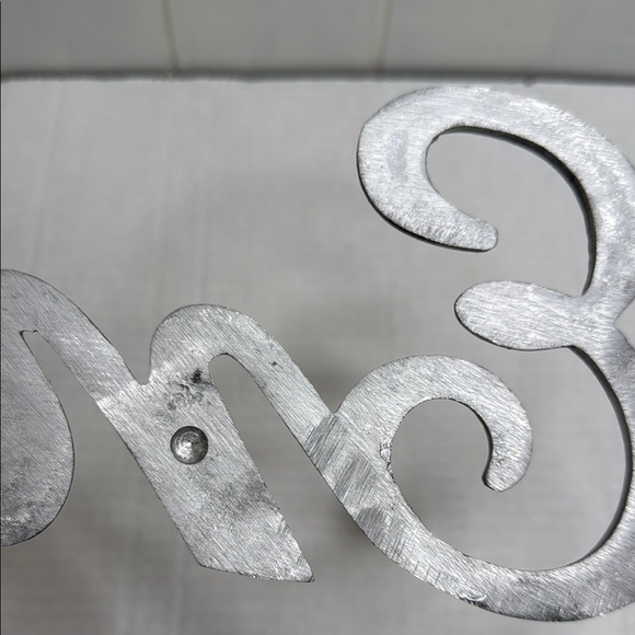 Silver Pewter Cursive Art Wall Decor - Picture 5 of 8